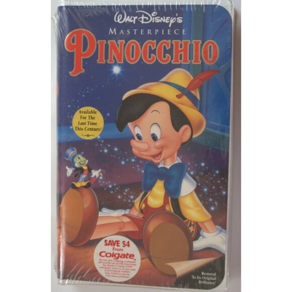 Walt Disney Pinocchio 1993 VHS Masterpiece Collection NEW Factory Sealed - Picture 1 of 6